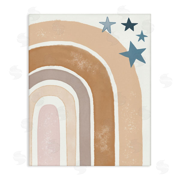 stupell industries Darlene Seale | Desert Rainbow Brown Arches with Blue Stars Wall Art