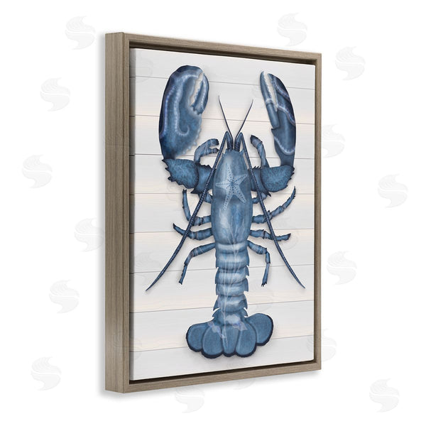 Stupell Industries Darlene Seale | Detailed Blue Lobster Starfish Botanical Motif Panels Wall Art