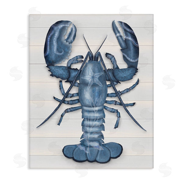 stupell industries Darlene Seale | Detailed Blue Lobster Starfish Botanical Motif Panels Wall Art