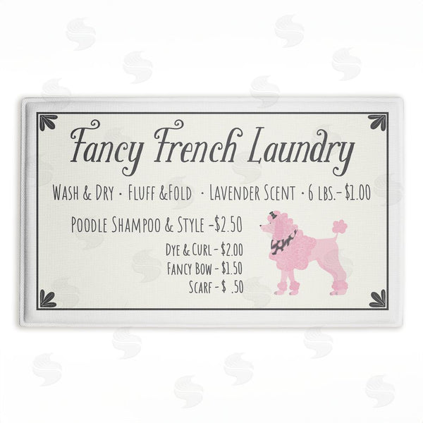 stupell industries Darlene Seale | Fancy French Laundry Plush Bath Mat