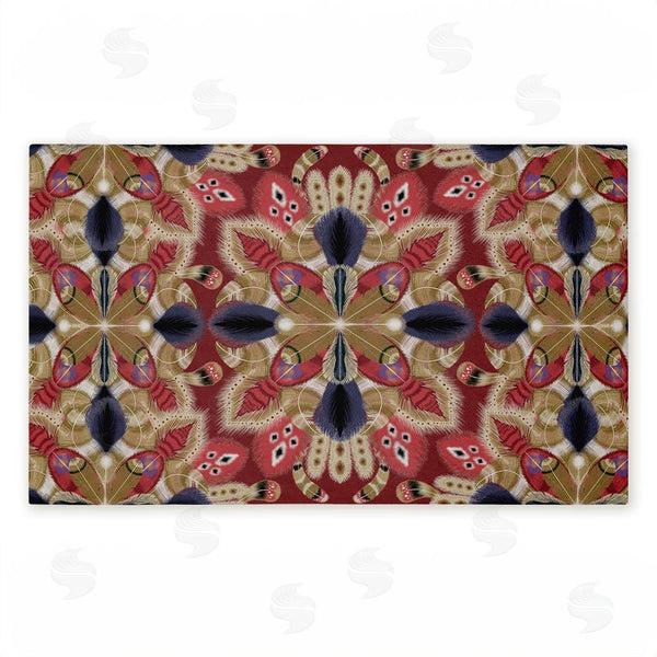 stupell industries Darlene Seale | Feather Kaleidoscope Fractal Non-Woven Door Mat