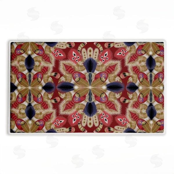 stupell industries Darlene Seale | Feather Kaleidoscope Fractal Plush Bath Mat