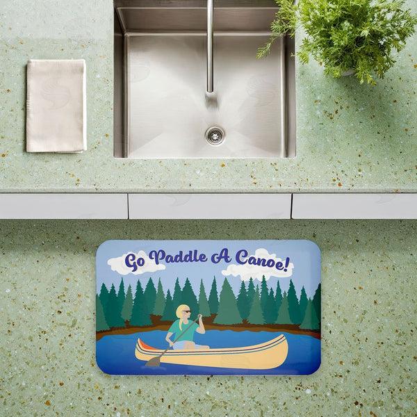 Stupell Industries Darlene Seale | Go Paddle A Canoe Anti-Fatigue Mat