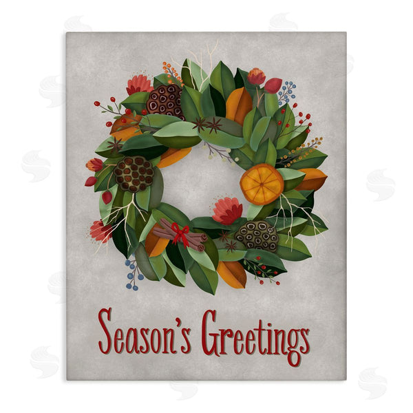 stupell industries Darlene Seale | Holiday Greeting Potpourri Wreath