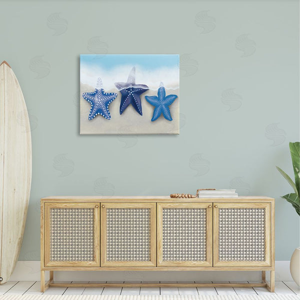 Stupell Industries Darlene Seale | Mixed Blue Starfish Shoreline Wall Art