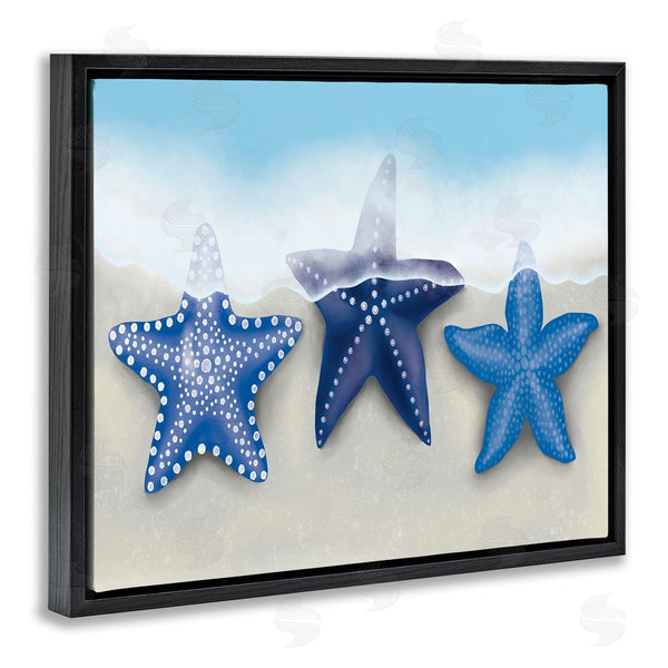Stupell Industries Darlene Seale | Mixed Blue Starfish Shoreline Wall Art