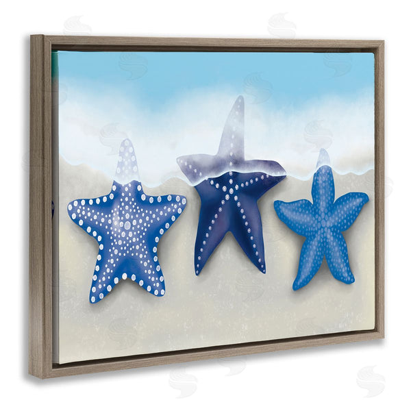 Stupell Industries Darlene Seale | Mixed Blue Starfish Shoreline Wall Art