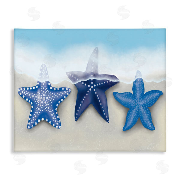 stupell industries Darlene Seale | Mixed Blue Starfish Shoreline Wall Art