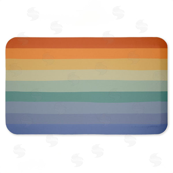 stupell industries Darlene Seale | Rainbow Stripes Gradient Anti-Fatigue Mat