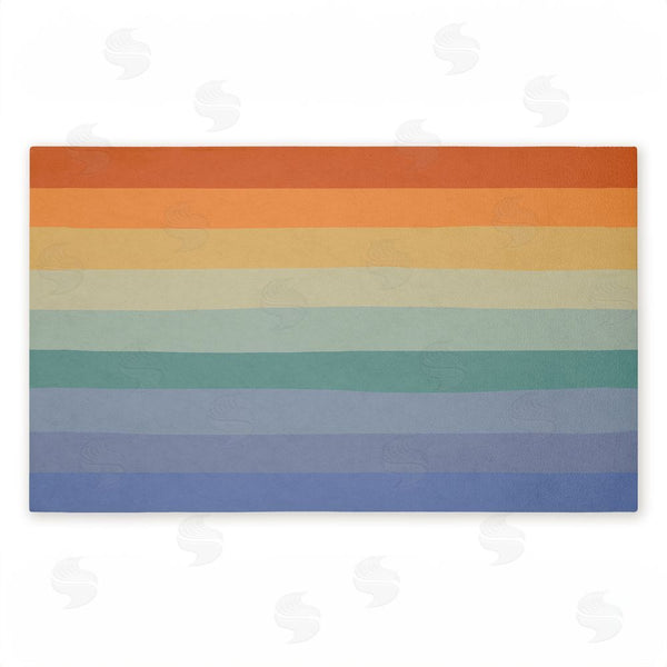 stupell industries Darlene Seale | Rainbow Stripes Gradient Non-Woven Door Mat