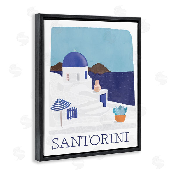Stupell Industries Darlene Seale | Santorini Vacation Island View Wall Art