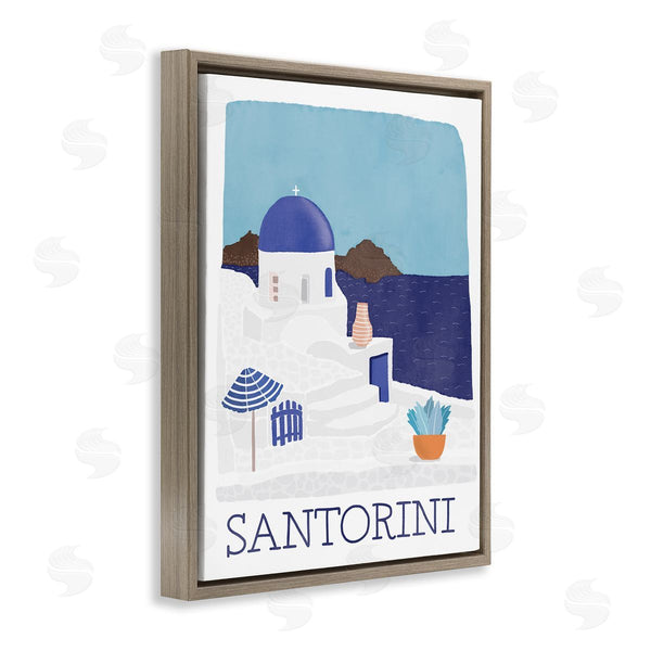 Stupell Industries Darlene Seale | Santorini Vacation Island View Wall Art