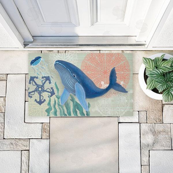 Stupell Industries Darlene Seale | Sealife Classic Whale Non-Woven Door Mat