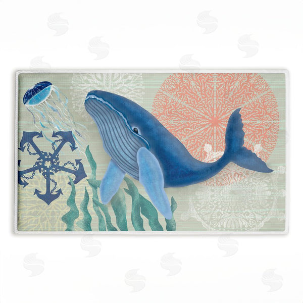 stupell industries Darlene Seale | Sealife Classic Whale Plush Bath Mat