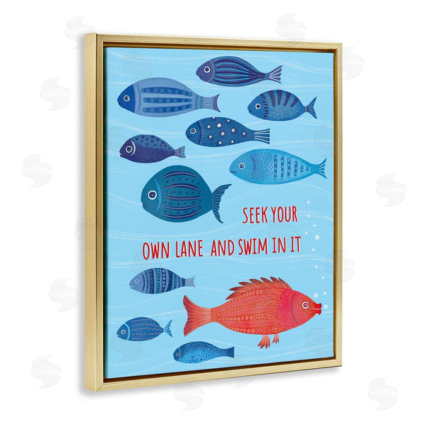 Stupell Industries Darlene Seale | Swim In Your Own Lane