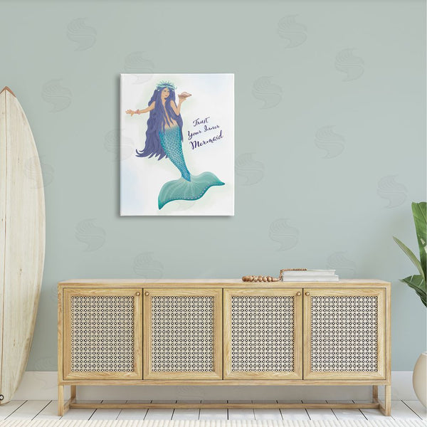 Stupell Industries Darlene Seale | Trust Your Inner Mermaid Phrase Wall Art