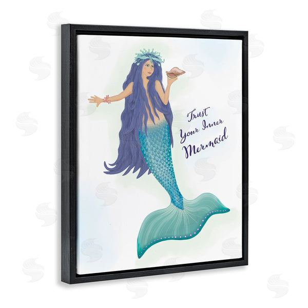 Stupell Industries Darlene Seale | Trust Your Inner Mermaid Phrase Wall Art