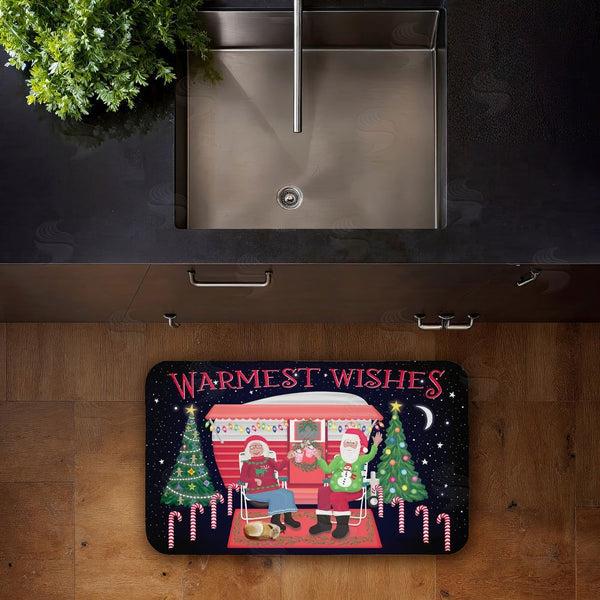 Stupell Industries Darlene Seale | Warmest Wishes Christmas Camper Anti-Fatigue Mat