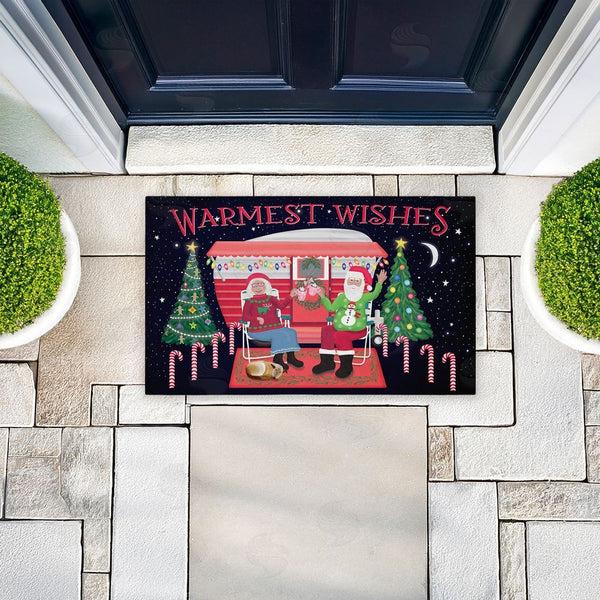 Stupell Industries Darlene Seale | Warmest Wishes Christmas Camper Non-Woven Door Mat