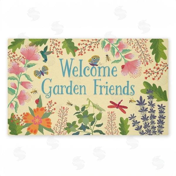 stupell industries Darlene Seale | Welcome Garden Friends Non-Woven Door Mat