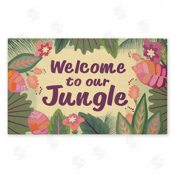 stupell industries Darlene Seale | Welcome To Our Jungle Non-Woven Door Mat