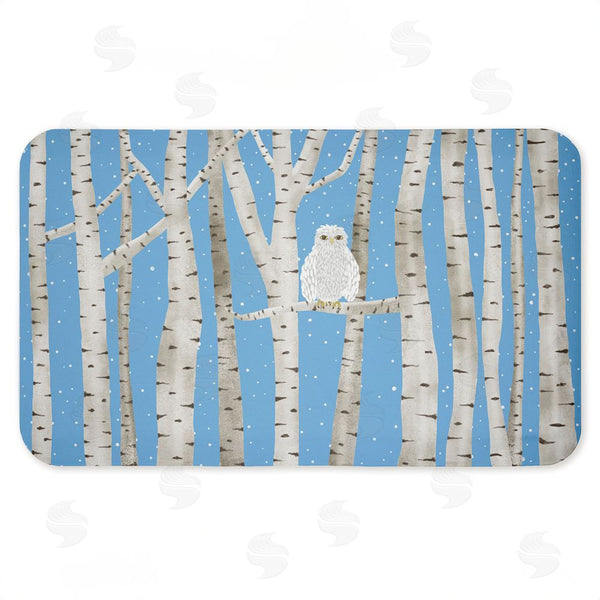 stupell industries Darlene Seale | Winter Birches & Owl Anti-Fatigue Mat