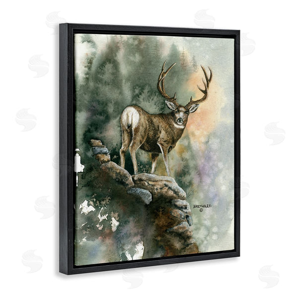 Stupell Industries Dave Bartholet | Deer Rocky Woodland Cliff Wall Art