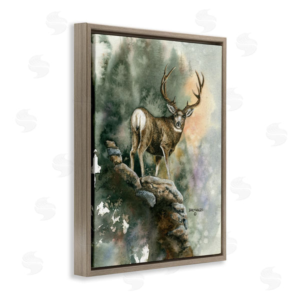 Stupell Industries Dave Bartholet | Deer Rocky Woodland Cliff Wall Art