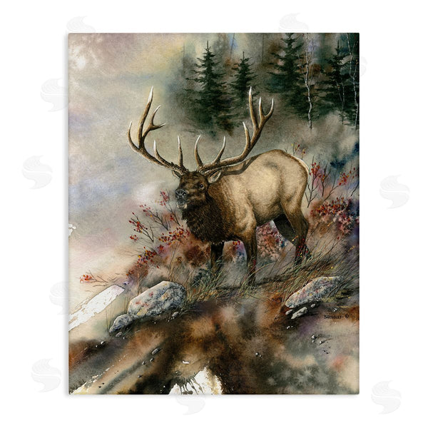 stupell industries Dave Bartholet | Elk Woodland Slope Clearing Wall Art