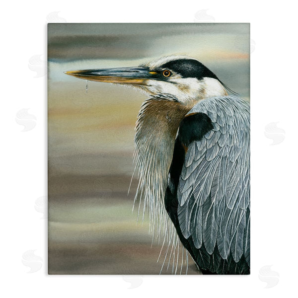 stupell industries Dave Bartholet | Heron Bird Feather Portrait Wall Art
