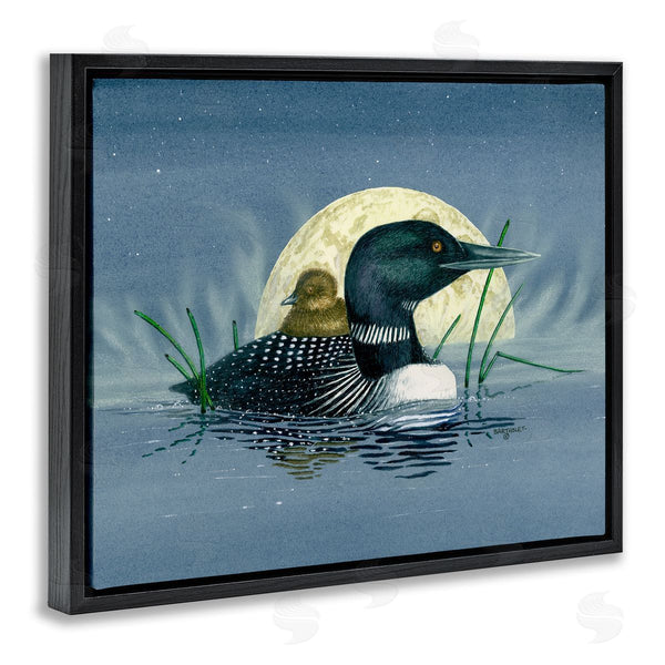 Stupell Industries Dave Bartholet | Mallard Duck Moonlit Pond Wall Art