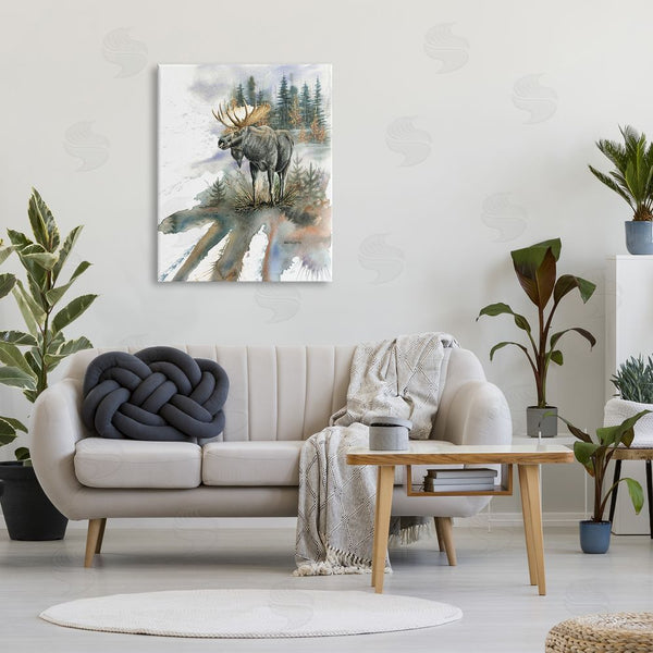 Stupell Industries Dave Bartholet | Moose Distant Forest Arrangement Wall Art