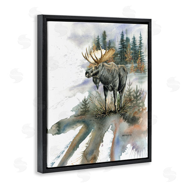 Stupell Industries Dave Bartholet | Moose Distant Forest Arrangement Wall Art