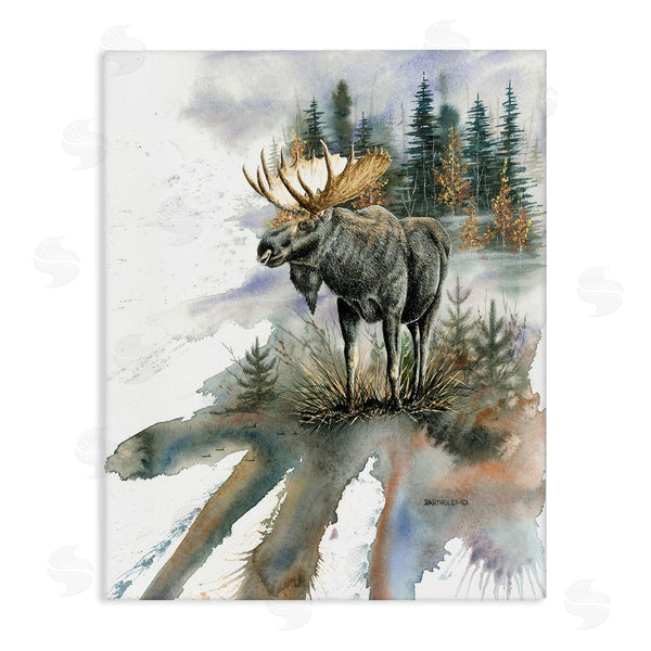 stupell industries Dave Bartholet | Moose Distant Forest Arrangement Wall Art