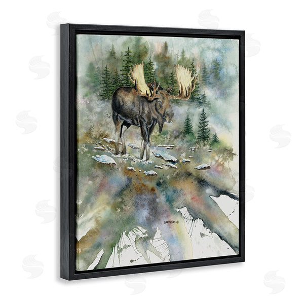 Stupell Industries Dave Bartholet | Moose Stepping Nature Wildlife Wall Art