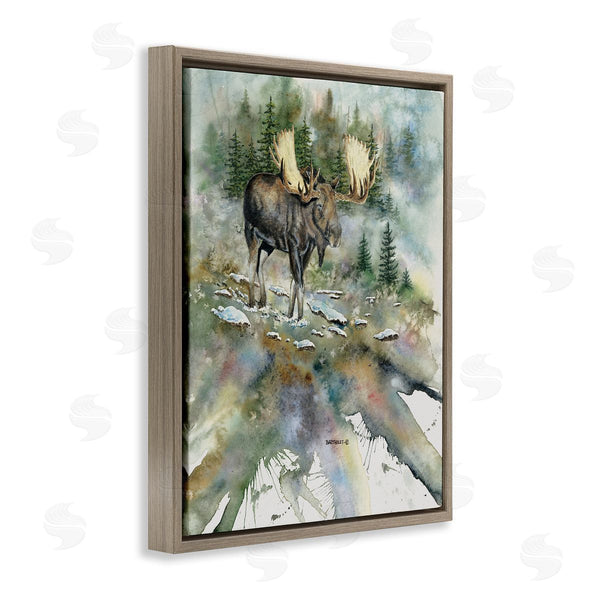Stupell Industries Dave Bartholet | Moose Stepping Nature Wildlife Wall Art