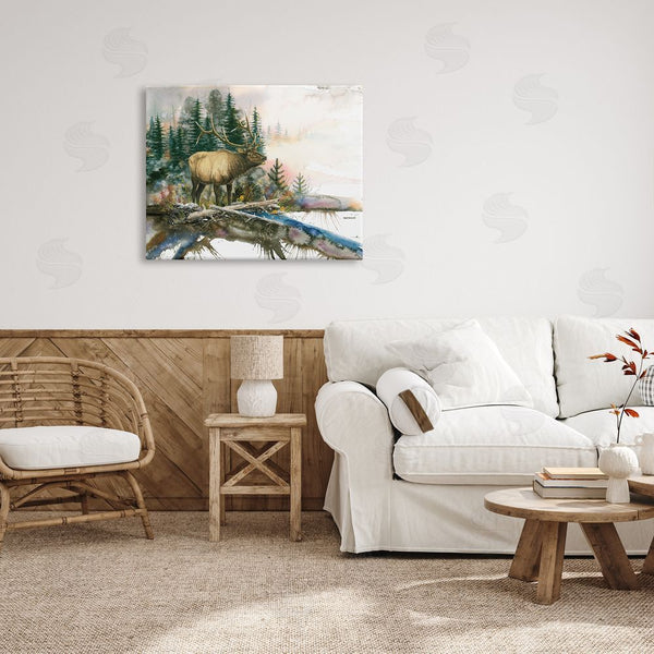 Stupell Industries Dave Bartholet | Moose Woodland Nature Composition Wall Art