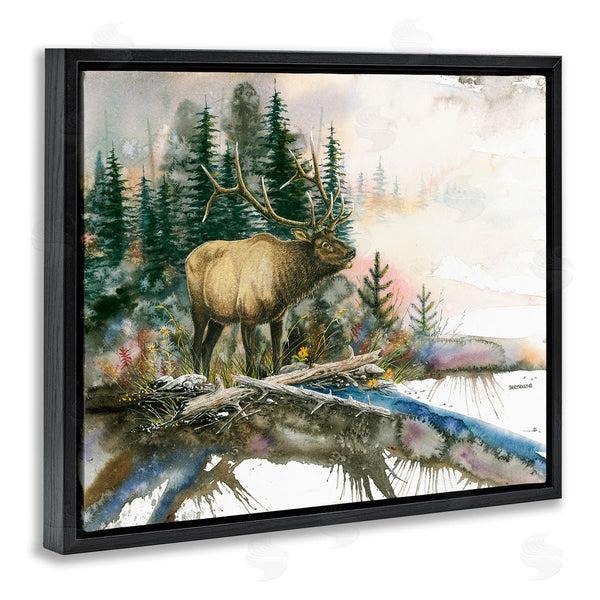 Stupell Industries Dave Bartholet | Moose Woodland Nature Composition Wall Art