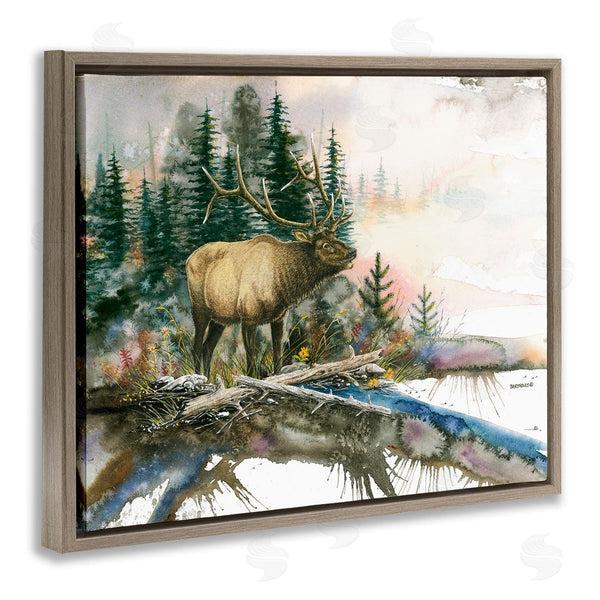 Stupell Industries Dave Bartholet | Moose Woodland Nature Composition Wall Art