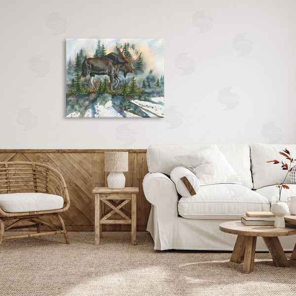 Stupell Industries Dave Bartholet | Wild Moose Forest Nature Scene Wall Art