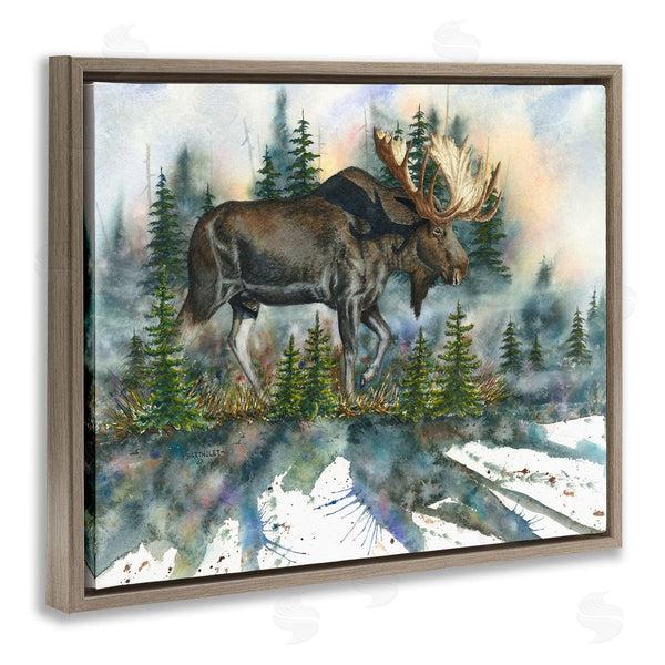 Stupell Industries Dave Bartholet | Wild Moose Forest Nature Scene Wall Art