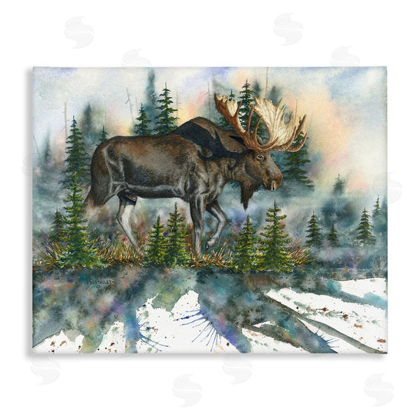 stupell industries Dave Bartholet | Wild Moose Forest Nature Scene Wall Art