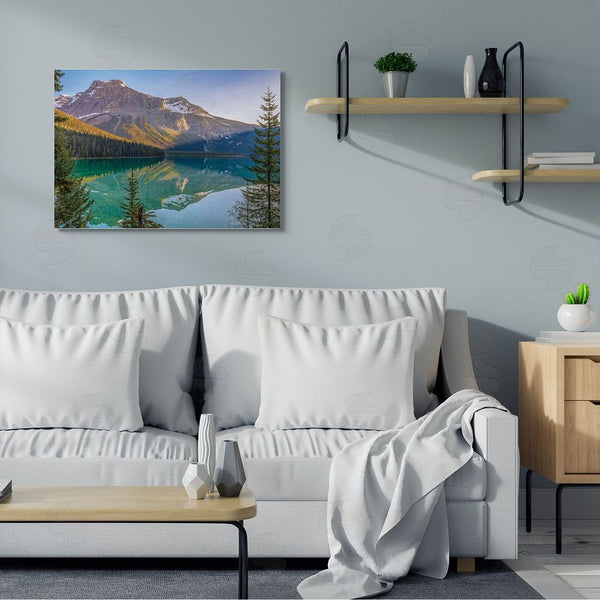 Stupell Industries Dave Gordon | Reflective Mountain Lake Landscape Sunny Sky Wall Art