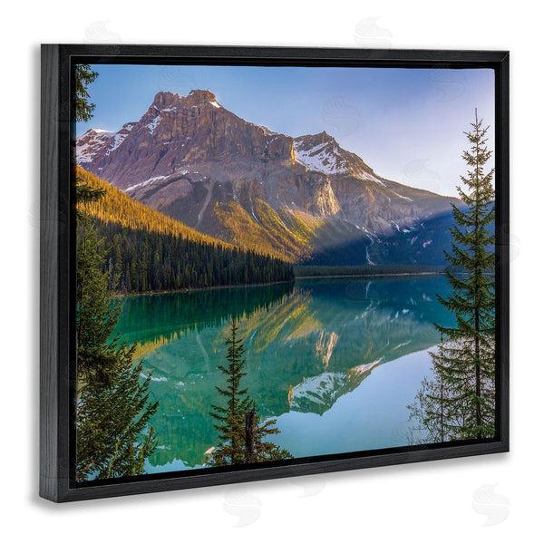 Stupell Industries Dave Gordon | Reflective Mountain Lake Landscape Sunny Sky Wall Art