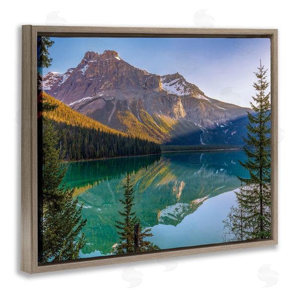 Stupell Industries Dave Gordon | Reflective Mountain Lake Landscape Sunny Sky Wall Art