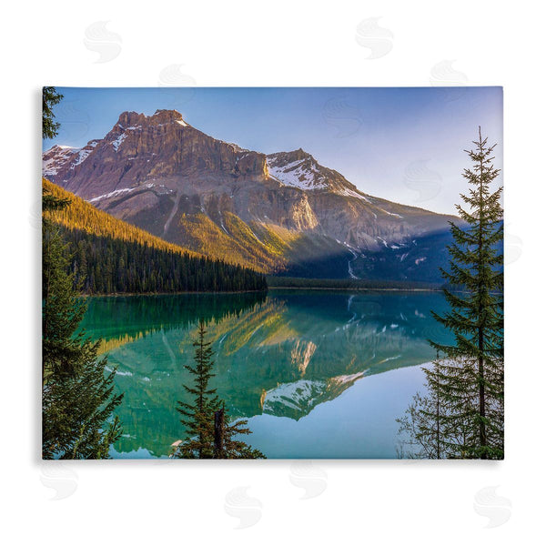 stupell industries Dave Gordon | Reflective Mountain Lake Landscape Sunny Sky Wall Art