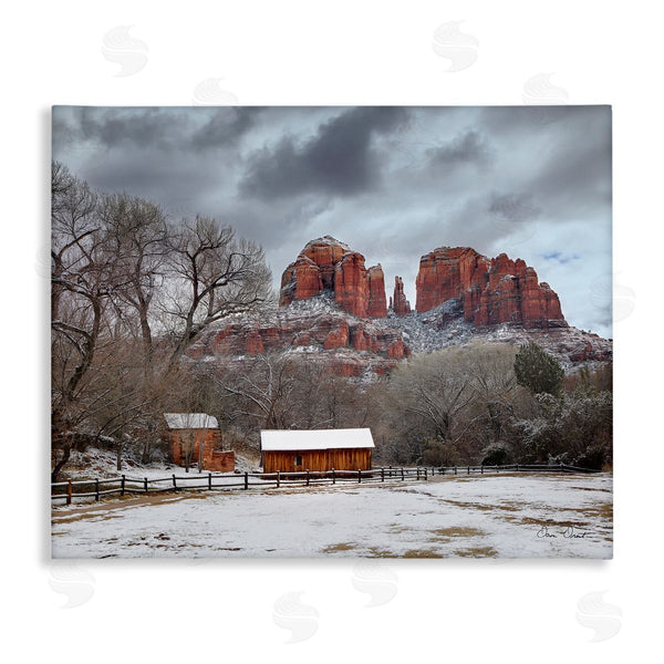 stupell industries David Drost | Snowy Rural Landscape Wall Art