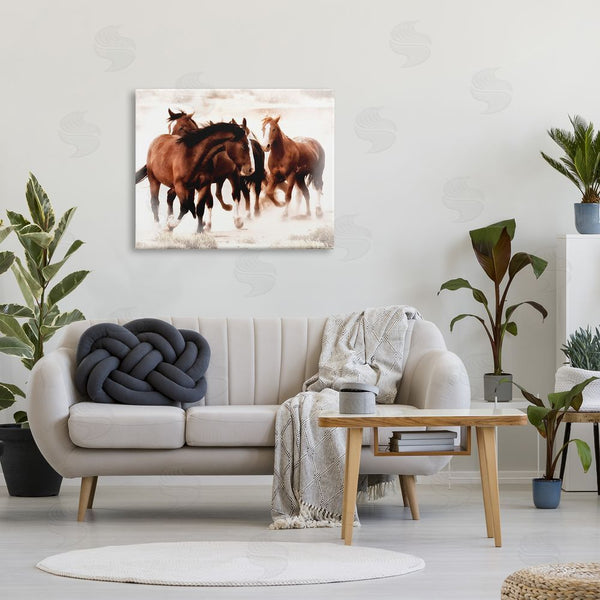 Stupell Industries David Drost | Trotting Brown Horses Wall Art