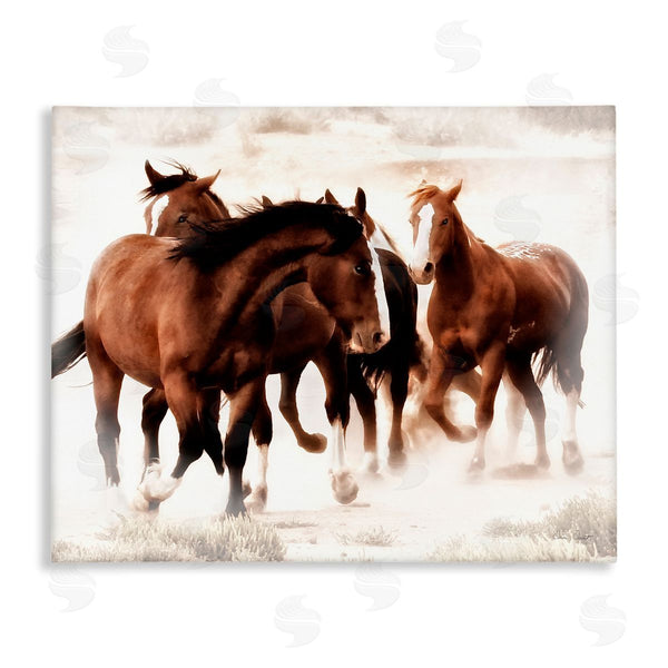 stupell industries David Drost | Trotting Brown Horses Wall Art