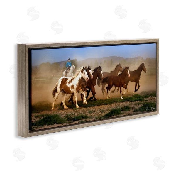 Stupell Industries David Drost | Trotting Horses & Cowboy